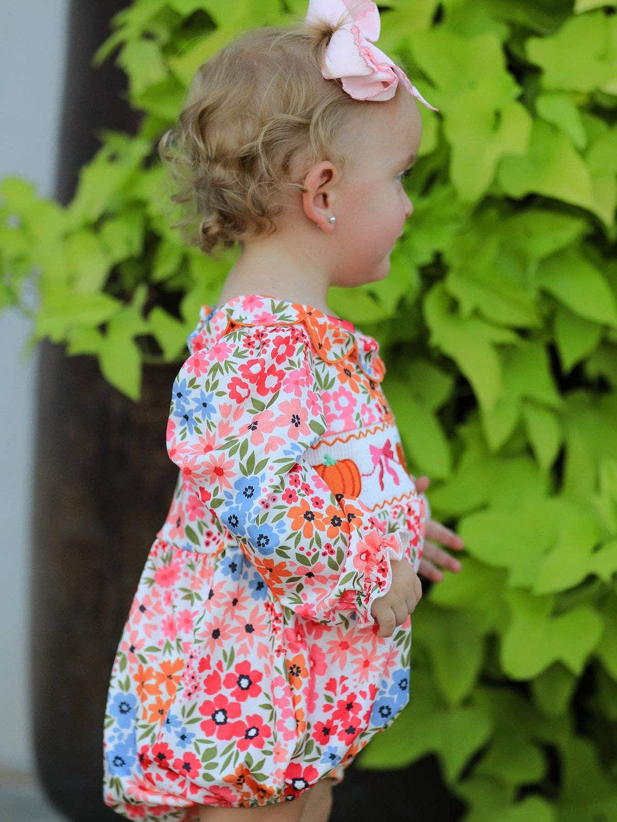 Harvest Blossom Smocked Romper