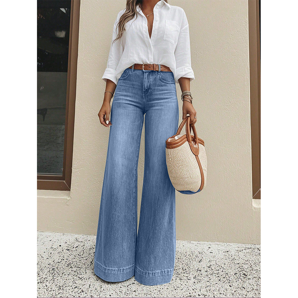 Sunset Serenity Wide-Leg Jeans
