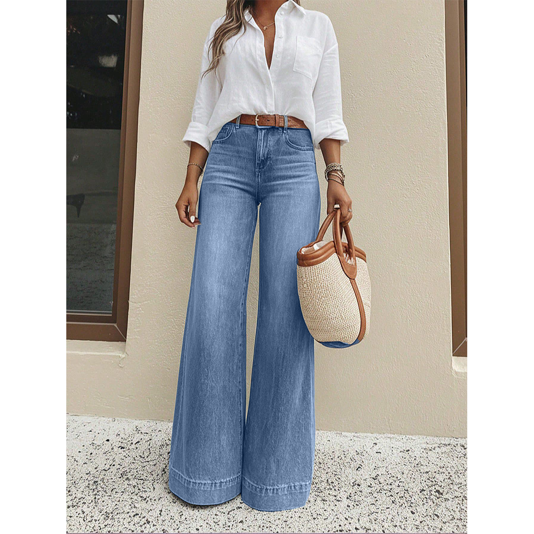 Sunset Serenity Wide-Leg Jeans