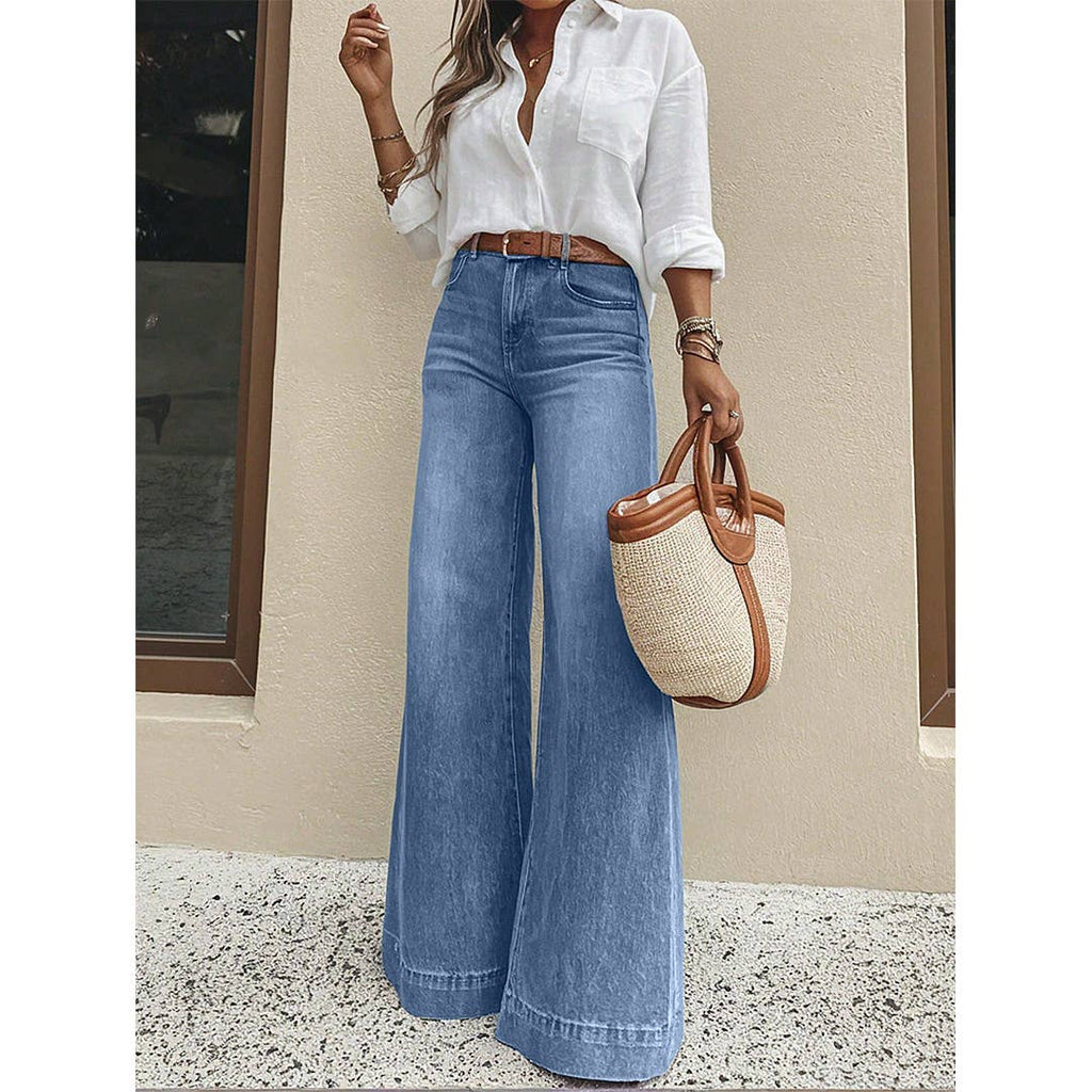 Sunset Serenity Wide-Leg Jeans