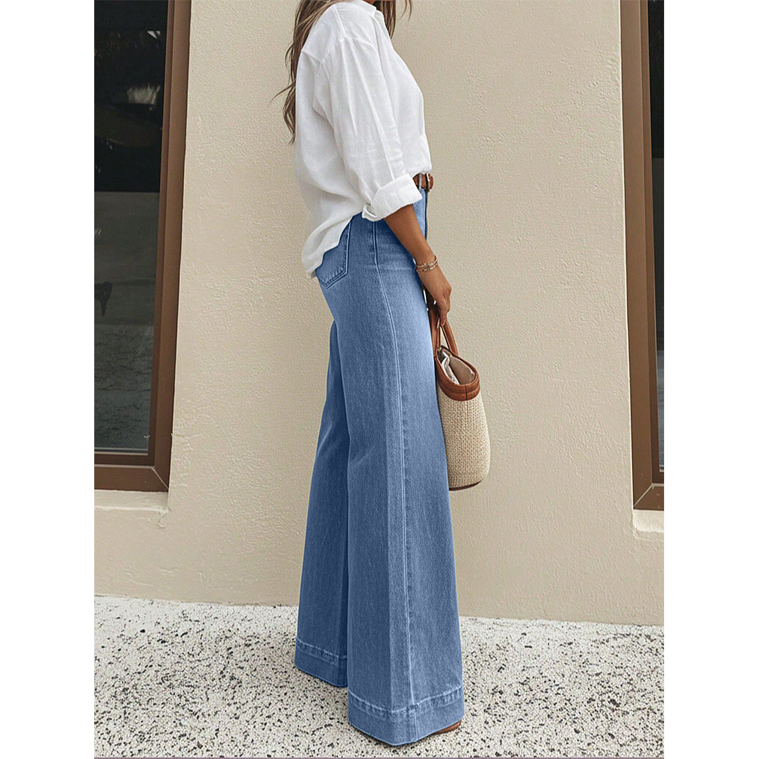 Sunset Serenity Wide-Leg Jeans