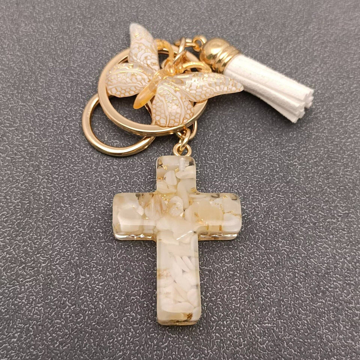 Graceful Butterfly Cross Tassel