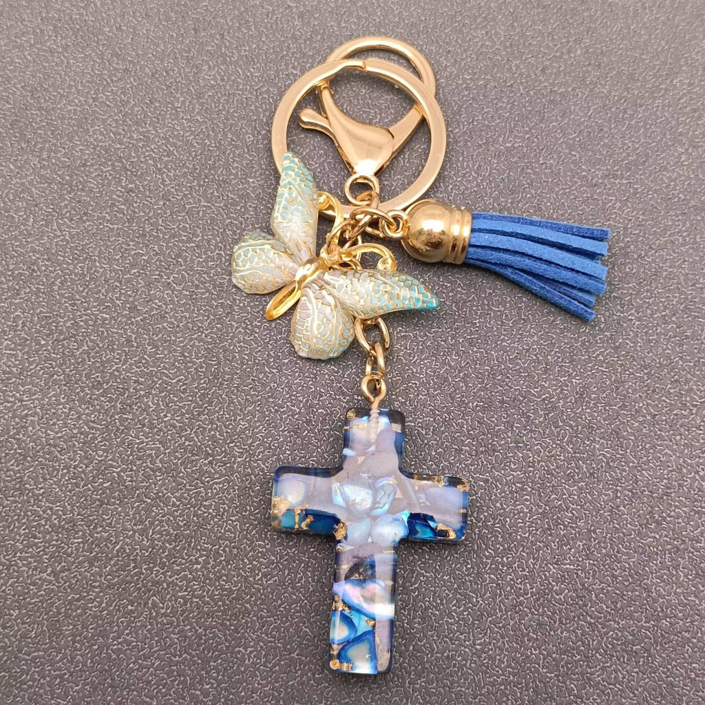 Graceful Butterfly Cross Tassel
