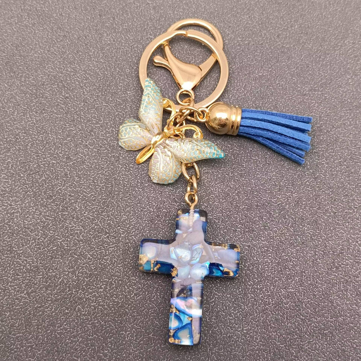 Graceful Butterfly Cross Tassel