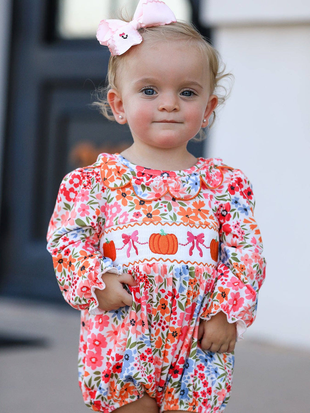 Harvest Blossom Smocked Romper
