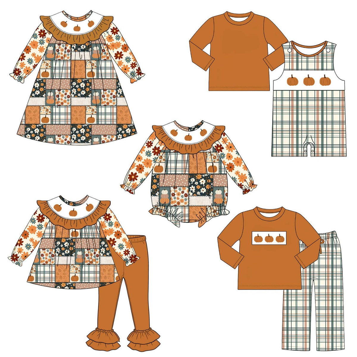 Smocked Embroidery Collectionl& Fall Outfit Set