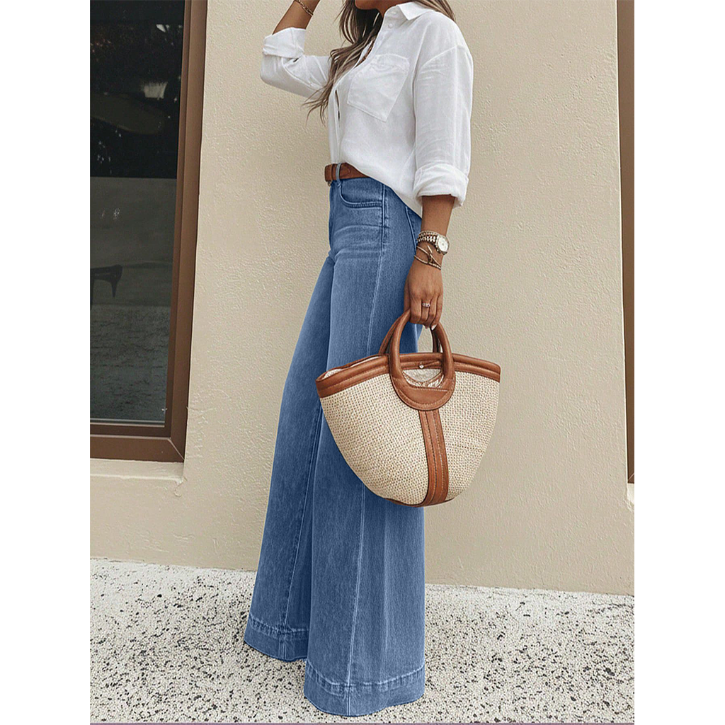 Sunset Serenity Wide-Leg Jeans