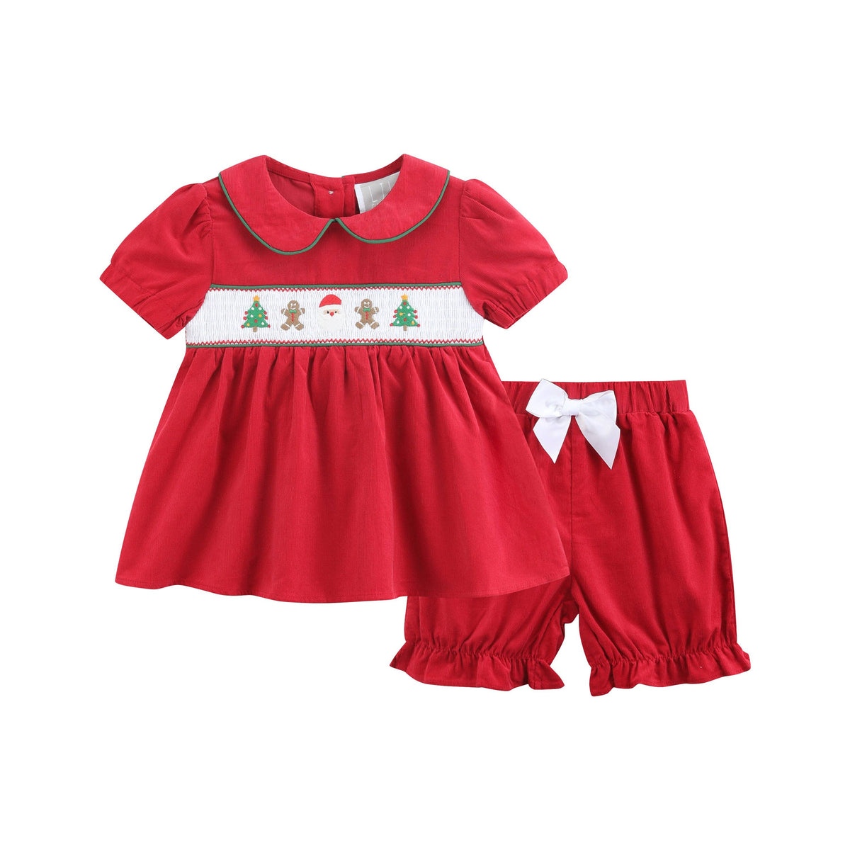 Gingerbread Joy Smocked Set
