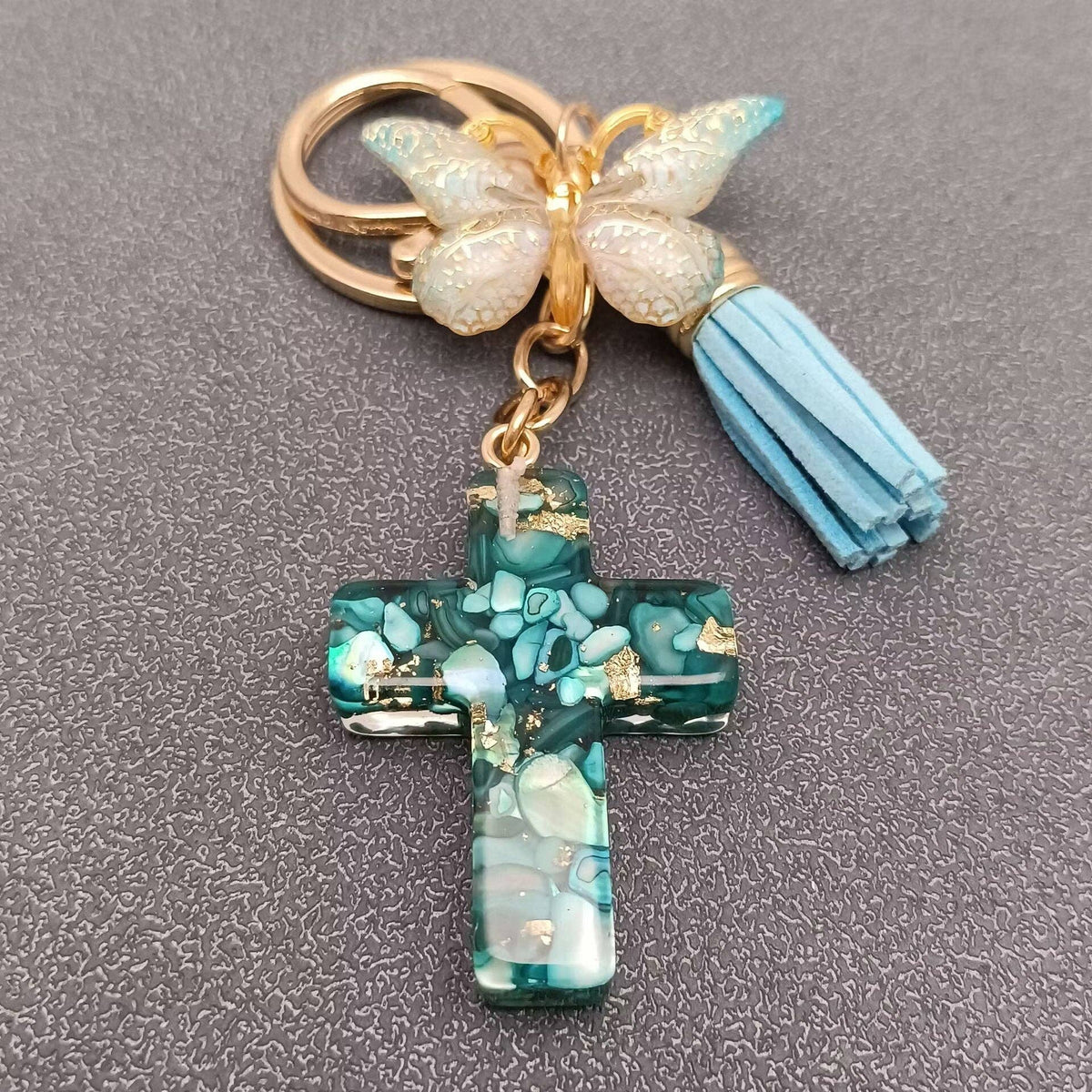 Graceful Butterfly Cross Tassel