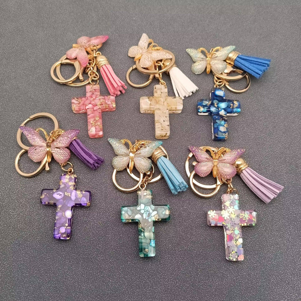 Graceful Butterfly Cross Tassel