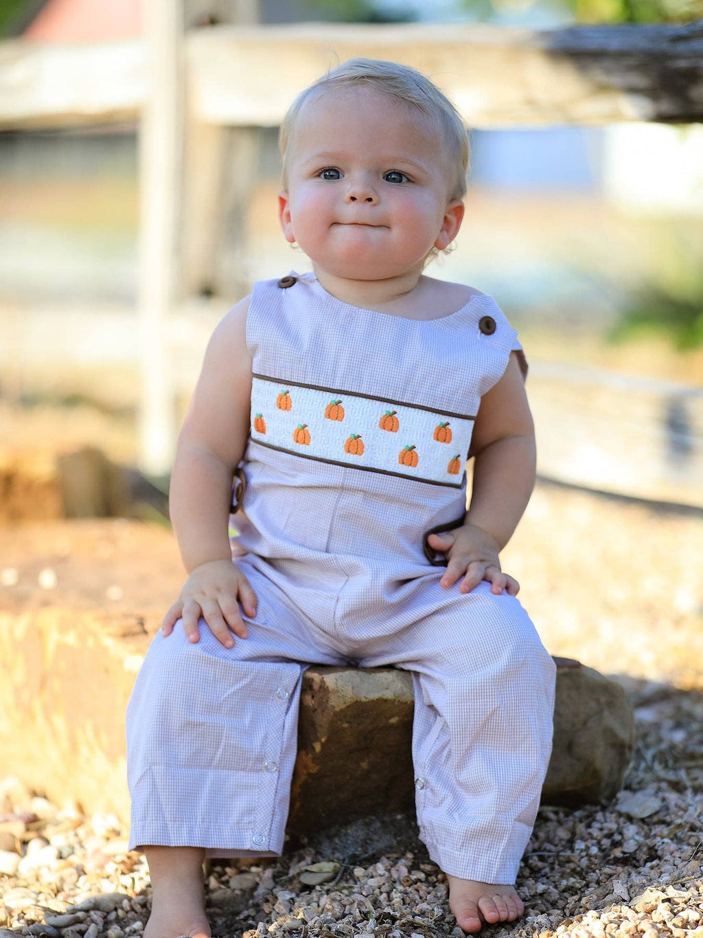 Pumpkin Patch Embroidered Boys Jumper