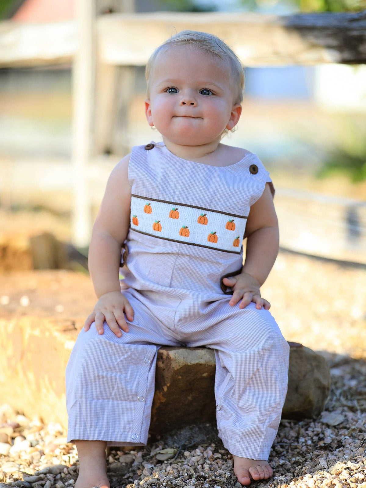 Pumpkin Patch Embroidered Boys Jumper