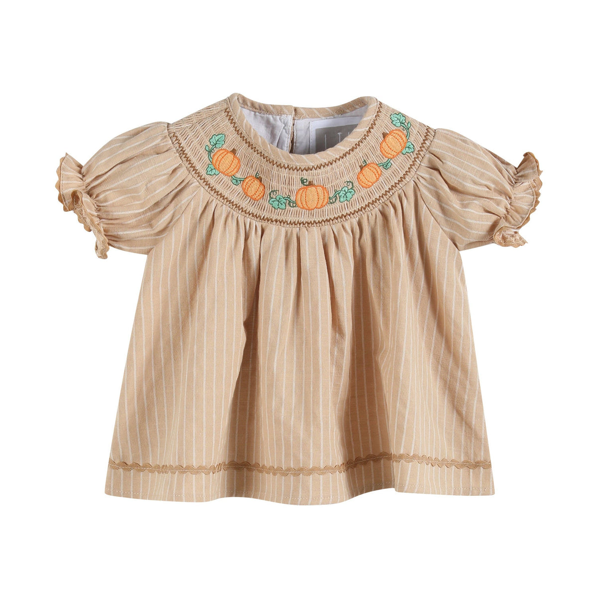 Pinstripe Pumpkin Smocked Set