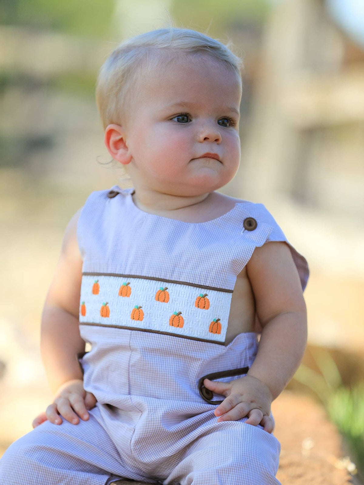 Pumpkin Patch Embroidered Boys Jumper