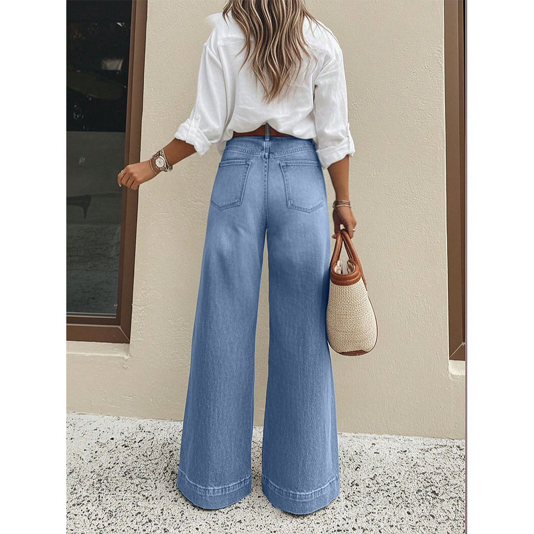Sunset Serenity Wide-Leg Jeans