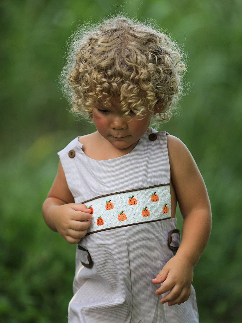 Pumpkin Patch Embroidered Boys Jumper