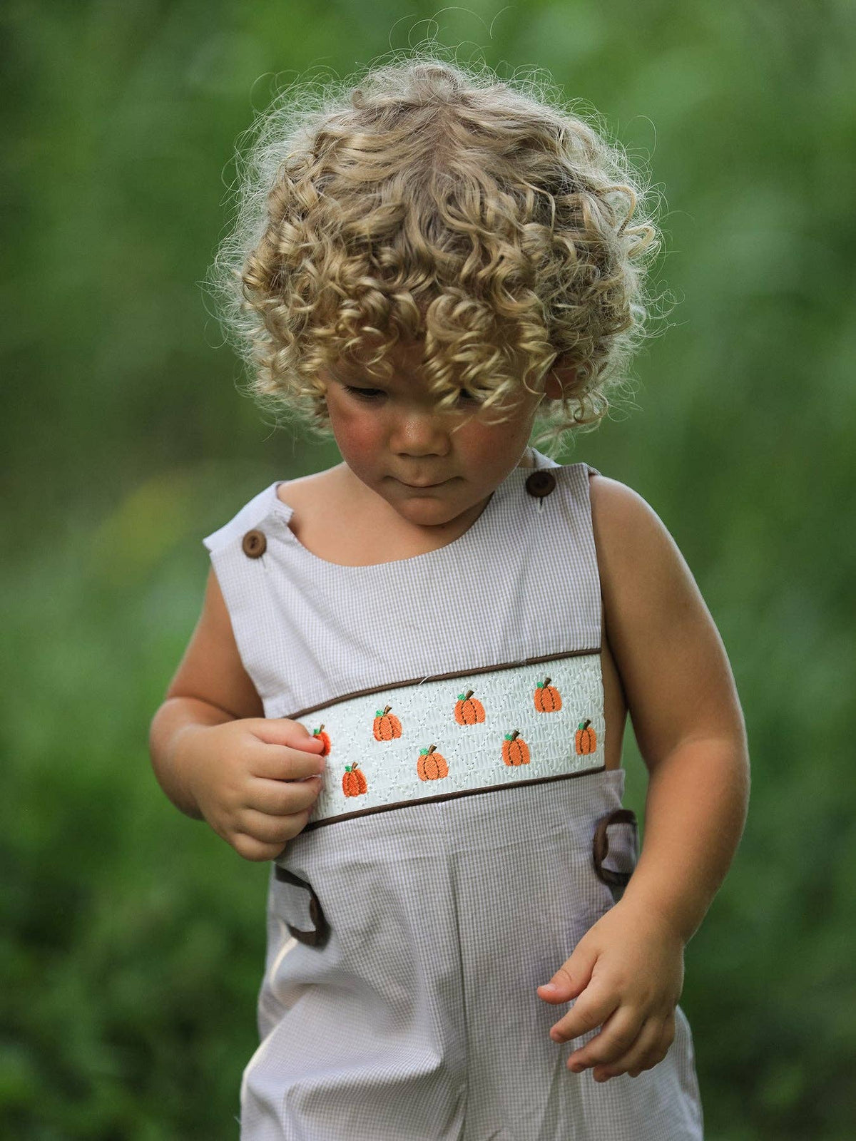 Pumpkin Patch Embroidered Boys Jumper