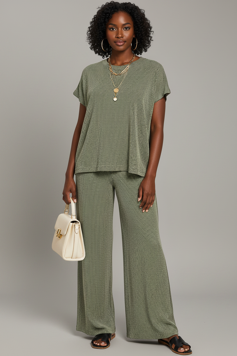 Raised Rib Relaxed Set