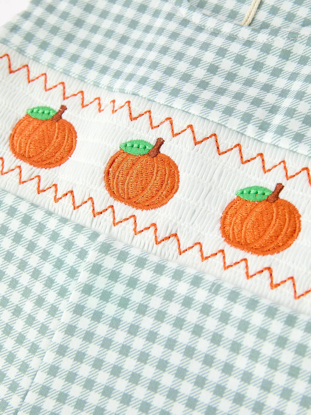 Gingham Pumpkin Patch Romper