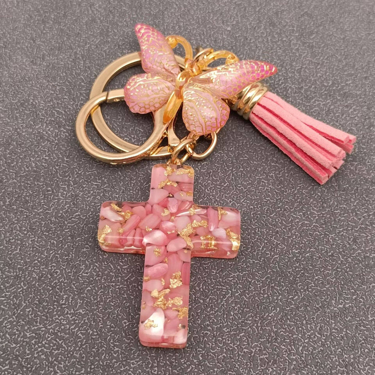 Graceful Butterfly Cross Tassel