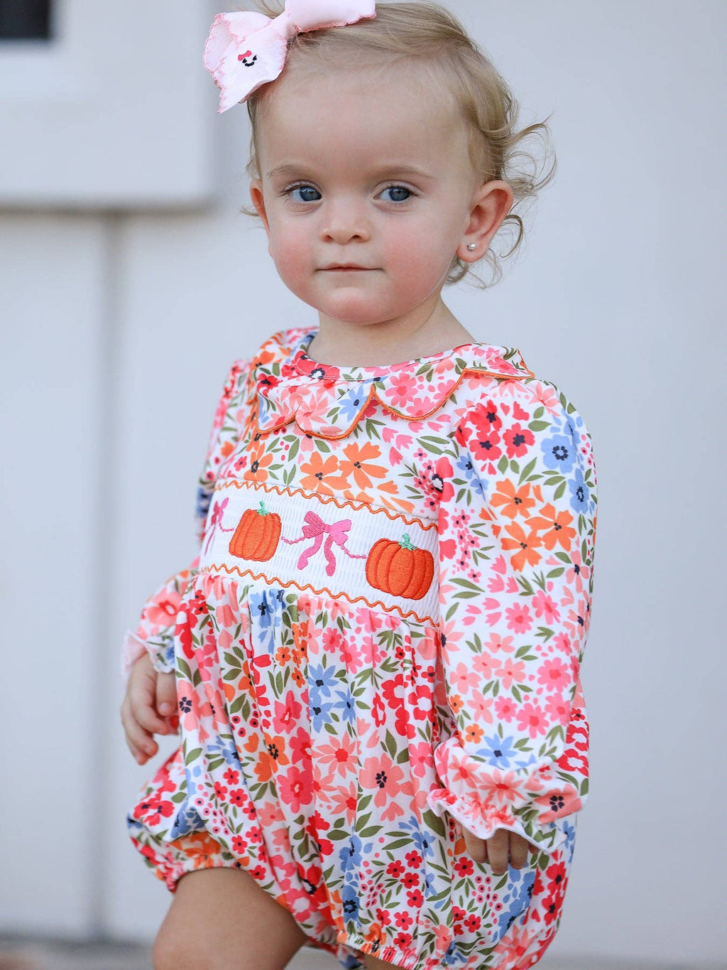 Harvest Blossom Smocked Romper