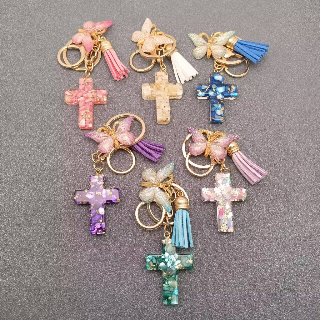 Graceful Butterfly Cross Tassel