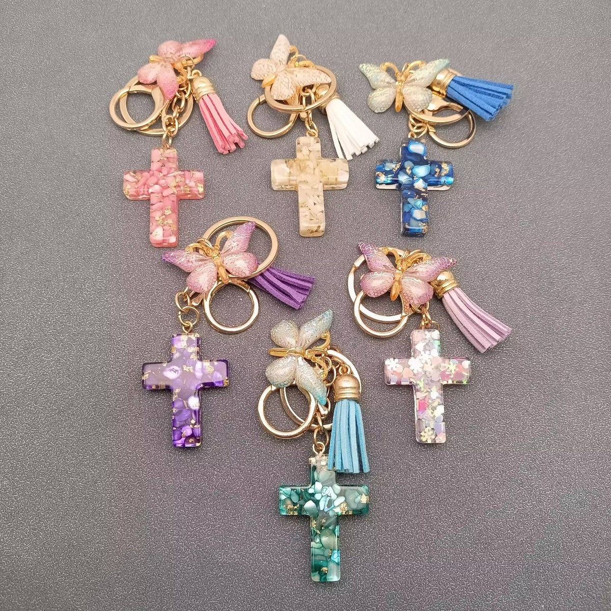 Graceful Butterfly Cross Tassel