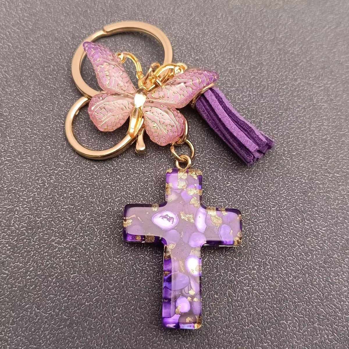 Graceful Butterfly Cross Tassel