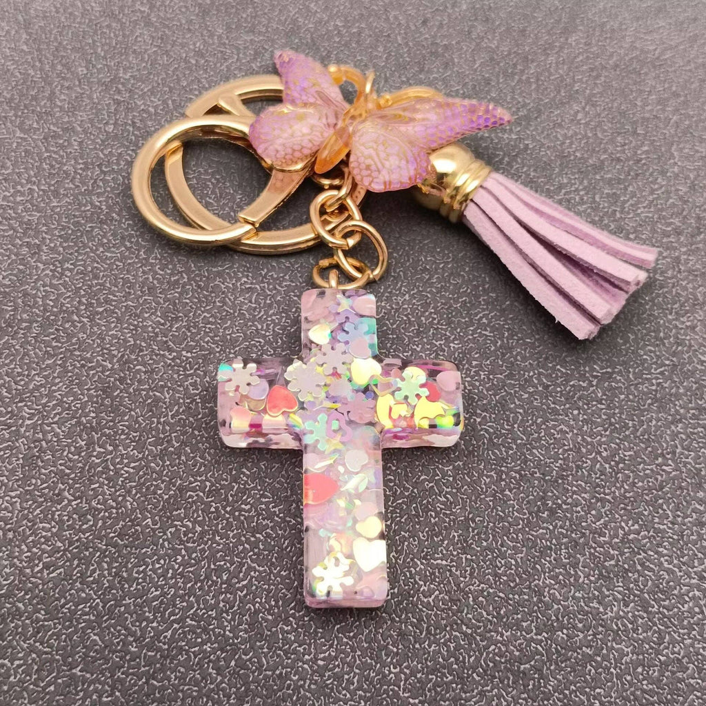 Graceful Butterfly Cross Tassel