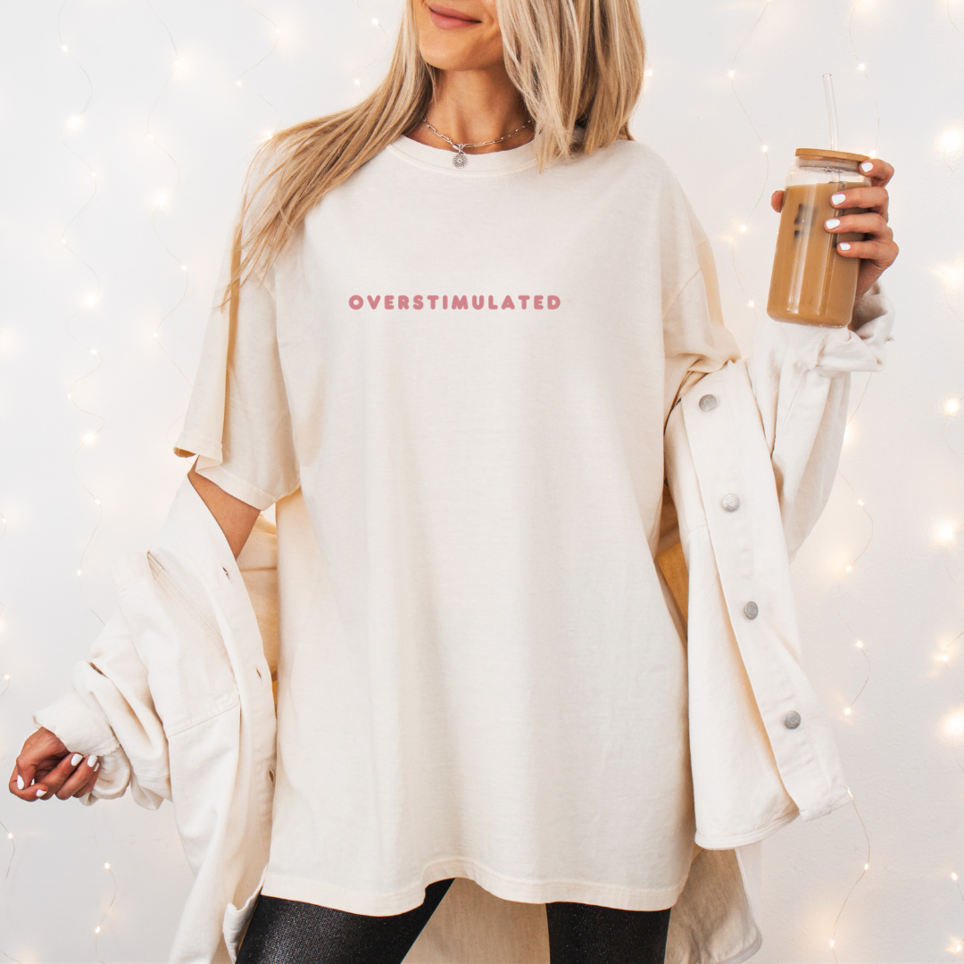 Overstimulated Mom Graphic Tee - Faith Tee - Summer Tee