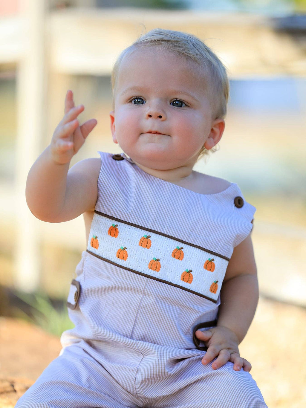Pumpkin Patch Embroidered Boys Jumper