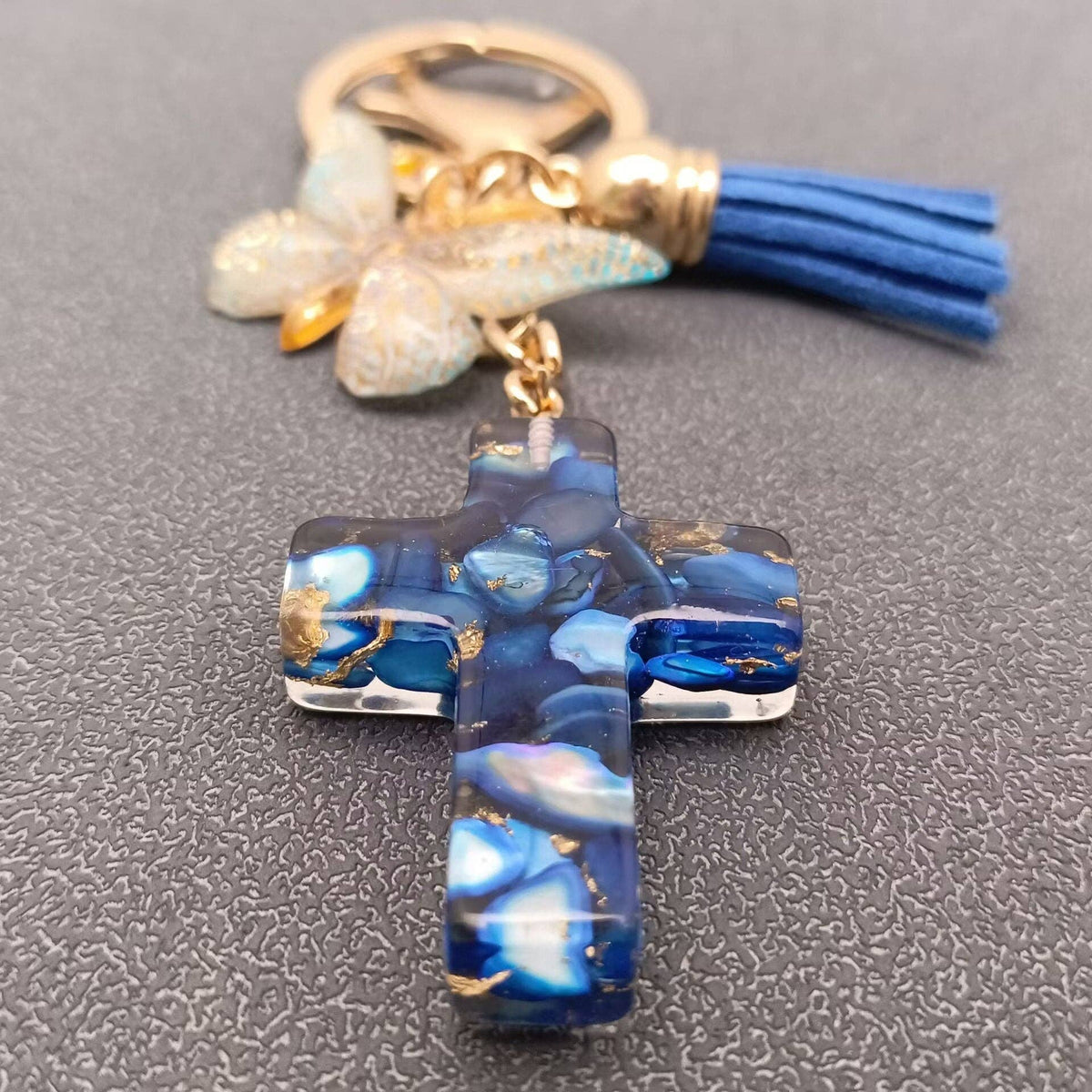 Graceful Butterfly Cross Tassel
