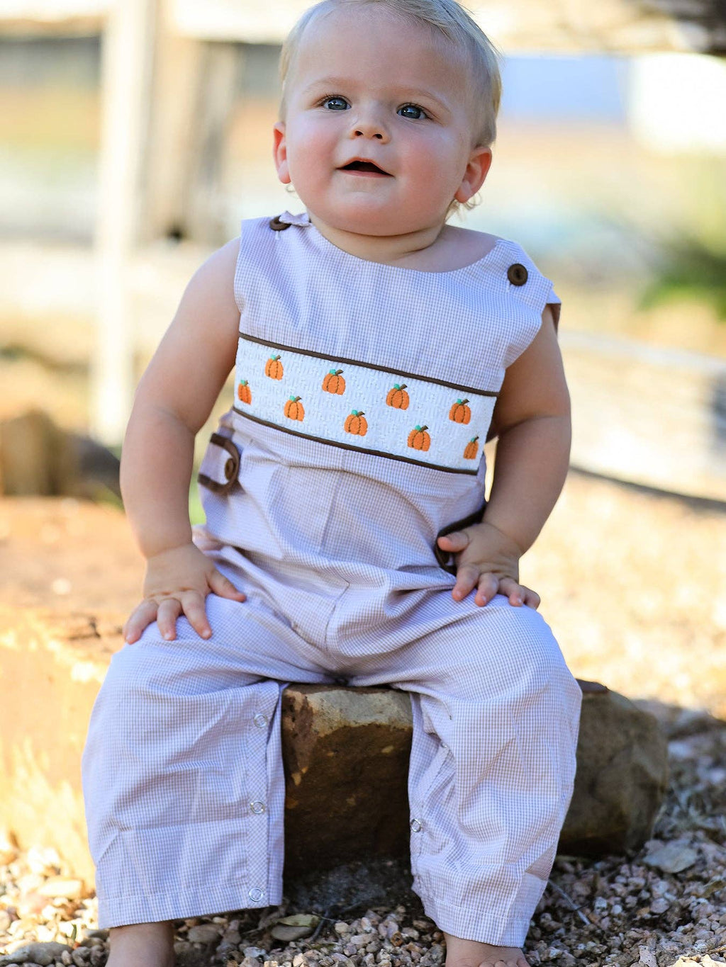 Pumpkin Patch Embroidered Boys Jumper