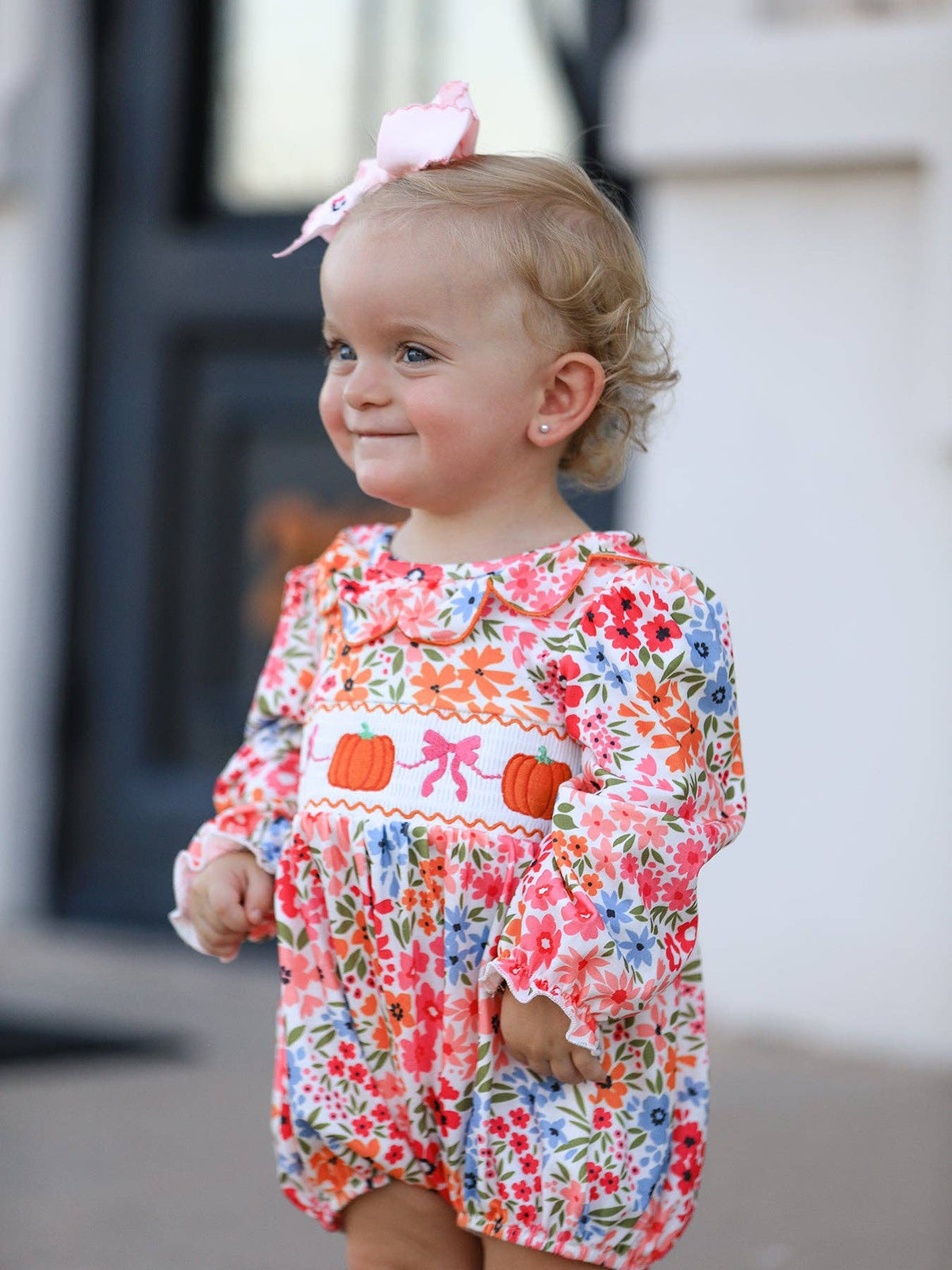Harvest Blossom Smocked Romper